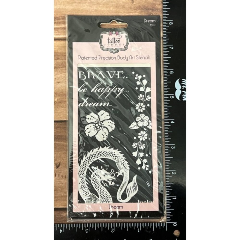 RARE Tattoo Junkie Precision Body Art Stencils Dream Design High-Definition Shee